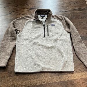 Patagonia Men’s Better Sweater quarter zip Pullover, size L